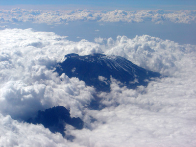 Kilimanjaro from the air, Nairobi National Park 2003