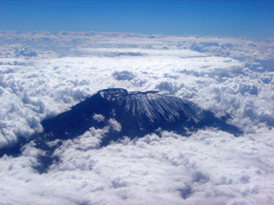 Kilimanjaro from the air, Nairobi National Park 2003