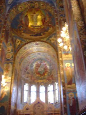 Church on Spilled Blood interior, St Petersburg 2005