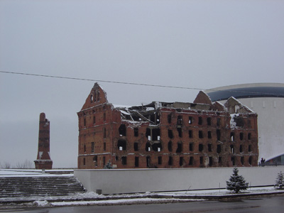 Volgograd - ruins from fight at Bakery., Volgograd 2005