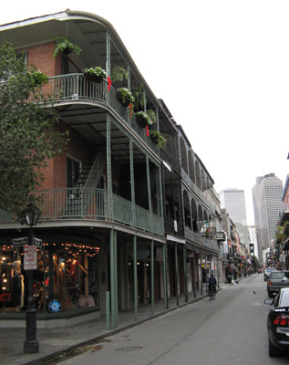 Royal St West from Pirate's Alley, French Quarter, New Orleans 2006