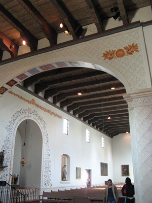 Mission Church Interior, San Luis Obispo, Heart Castle and Getty Museum, 2007