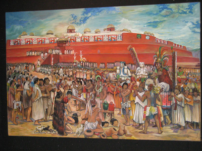 Modern Mural of Classical Scene Mueso de la Nacion, Lima, Peru 2007