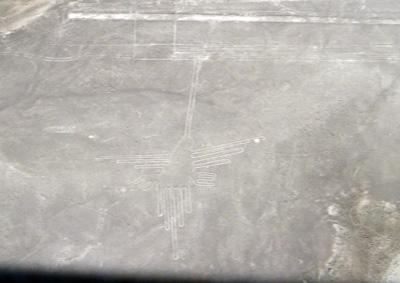 Nazca: Humming Bird <small>(With boosted contrast.)</small>, Peru 2007