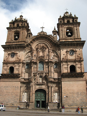 Cusco: La Compania Ornate Jesuit Church (rivaling cathedral)., Peru 2007