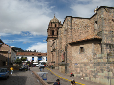 Cusco: Coricancha aka Santa Domngo Looking towards hotel Libert, Peru 2007
