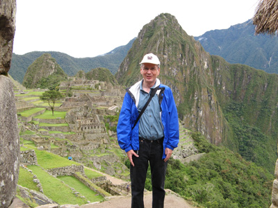 Machu Picchu (Scotsman blocking the view.), Peru 2007