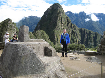 Intihuatana + Scotsman, Machu Picchu, Peru 2007