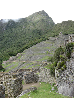 Machu Picchu: Terraces Mostly to stabilize land, bigger ones fo, Peru 2007