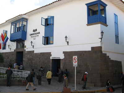 Hotel Libertador, Cusco. Notice the Incan foundations., Peru 2007