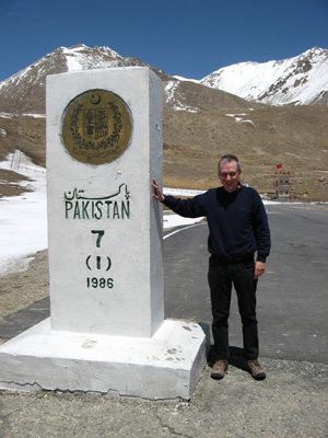 Scotsman at Khunjerab Pass, Khunjerab to Islamabad, Pakistan 2008