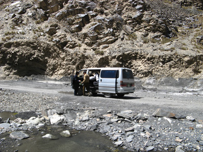 Our Overheating Minibus, Khunjerab to Islamabad, Pakistan 2008