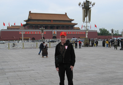 Scotsman at Tiananmen, Beijing, Shanghai-Beijing 2008