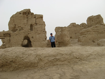 Scotsman at Jiaohe, Around Turpan, Xinjiang 2008
