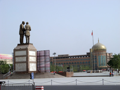 Hotan Main Square, Niya - Hotan - Karghilik - Yarkan - Yengisar, Xinjiang 2008