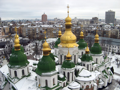 St Sophias (11th c.) From Bell Tower, Kiev, Ukraine 2008