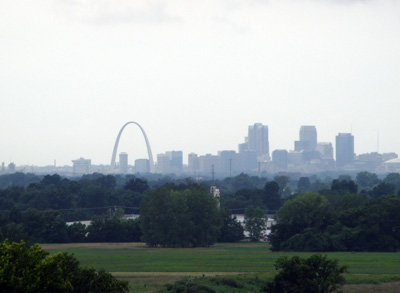 St Louis, from Cahokia, Chicago++ 2009