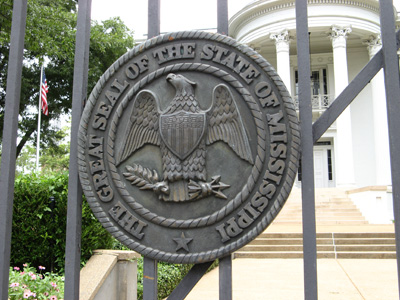 State Seal at Governor's Mansion, Jackson, Chicago++ 2009