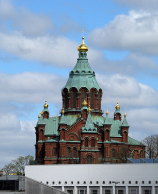 Orthodox Cathedral, from the sea, Helsinki, Finland, Estonia, Latvia 2009