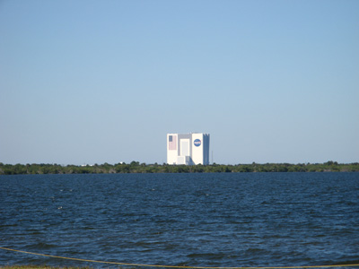 Vehicle Assembly Building in the distance, NASA Up-Close Tour, Kennedy Space Center 2009