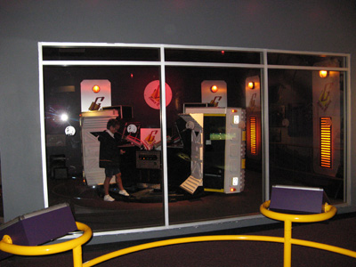 Astronaut Hall of Fame: Centrifuge An amusement ride.  Claims u, Rocket Garden, Kennedy Space Center 2009