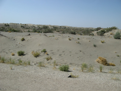 A barren landscape, Friendship Bridge, Afghanistan 2009