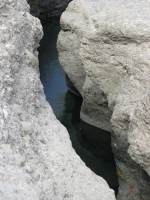 Stream in narrow gorge, Hatta, UAE 2009
