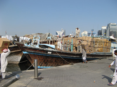 Dubai Creek, cargo dhow, UAE 2009
