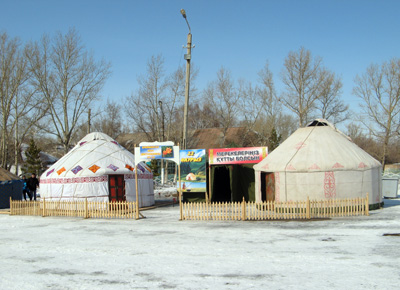 Yurts (for New Year holiday?), Erementau, Kazakhstan 2009