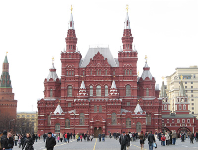 SW corner of Red Square, Central Moscow, Moscow & St Petersburg 2009