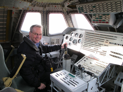 Scotsman at Buran controls, Baikonur 2010