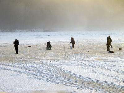 Ice Fishermen, Pinsk, Belarus December 2010