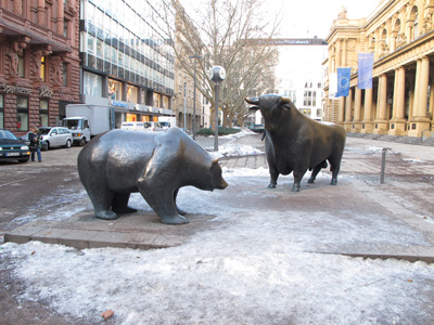 The Bull and The Bear, Frankfurt, European Union Dec 2010