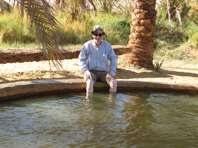 Scotsman at Hot Spring, Siwa, Egypt 2010