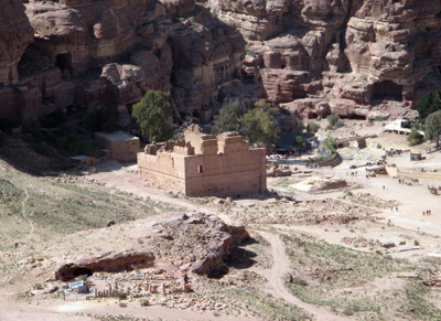 Qasr al-Bint Temple From HPoS, Petra Day-1, Jordan 2010
