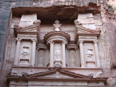 The Treasury: Detail, Petra Day-2, Jordan 2010