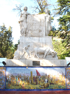 Monument to Discovery & Settlement Plaza Espana, Mendoza, Argentina 2010