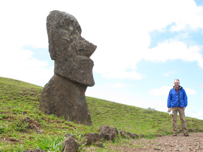 Moai + Scotsman, Rano Raraku, Easter Island, Chile, 2010