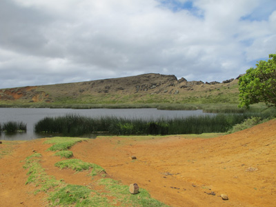 Crater Lagoon, Rano Raraku, Easter Island, Chile, 2010