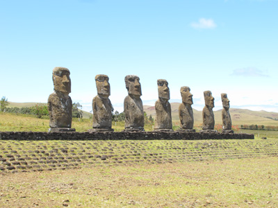 Ahu Akivi: Staring West, Easter Island, Chile, 2010