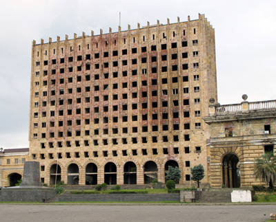 Shell of Presidential Palace, Sukhumi, Georgia May 2010