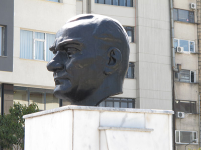 Giant Ataturk Head, Samsun, Turkey May 2010