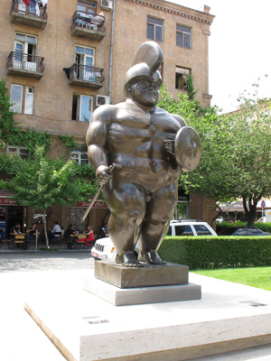 "Roman Warrior" ... and symbol of Soviet Power?, Yerevan, 2011 Azerbaijan + Iran + Armenia