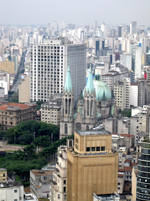 View from Banespa Tower, Sao Paulo, South America 2011