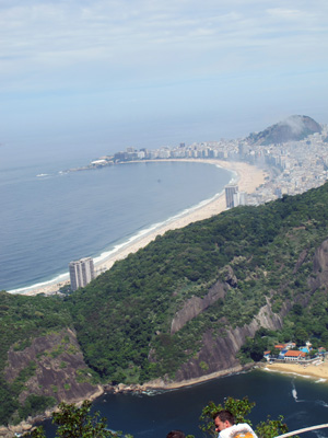 Copacabana beach, from Sugarloaf, Rio de Janeiro, South America 2011