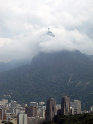 Cloudy "Christ the Redeemer" from SugarLoaf, Rio de Janeiro, South America 2011