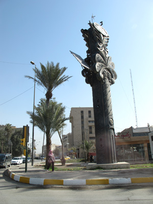 Strange street art., Baghdad, Central Iraq 2012