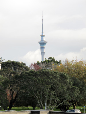 Sky Tower, from War Memorial Museum, Auckland: Sky Tower, 2013 New Zealand