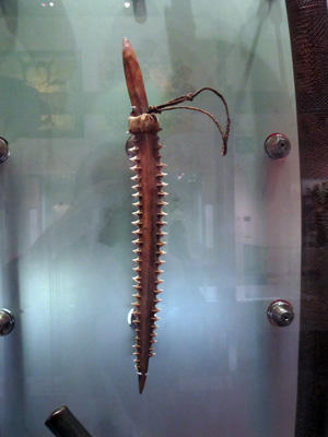 Shark-Tooth Sword (1800s, Kiribati), Te Papa Museum, 2013 New Zealand