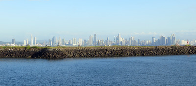 Panama City Skyline, Panama Canal Transit, Panama 2014